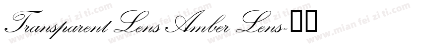 Transparent Lens Amber Lens字体转换